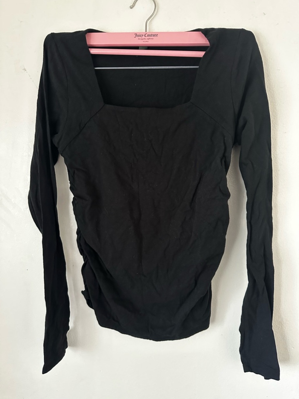 Wild fable Black Long-Sleeve Square Neck Top